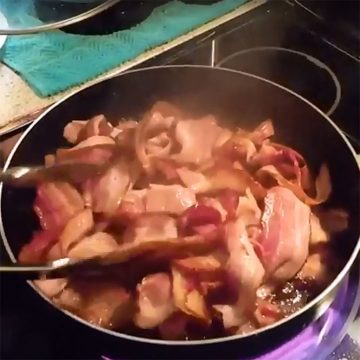 Frying up A LOT of Bacon