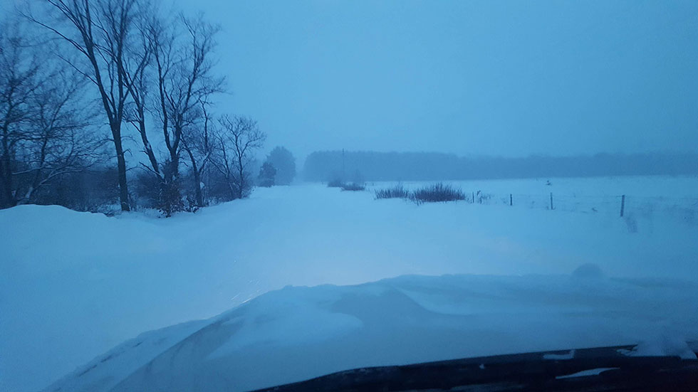 Snow Covered Roads in Wisconsin
