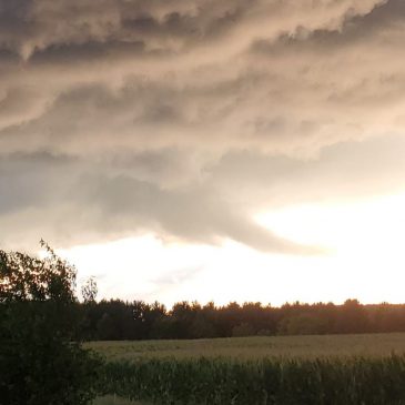 Funnel Cloud at Sunset