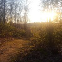 Sunset hiking at Hoffman Hills in Colfax Wisconsin