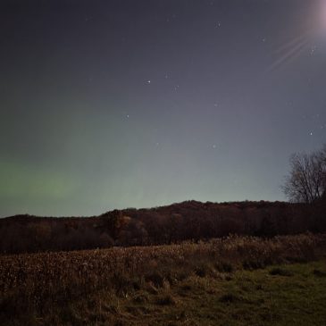 Northern Lights Over Otter Creek — Under a Full Harvest Moon