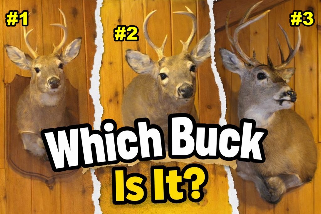 Three mounted bucks at the Navarino Wildlife Area nature center. One of them is the eight-point my dad shot over 50 years ago.